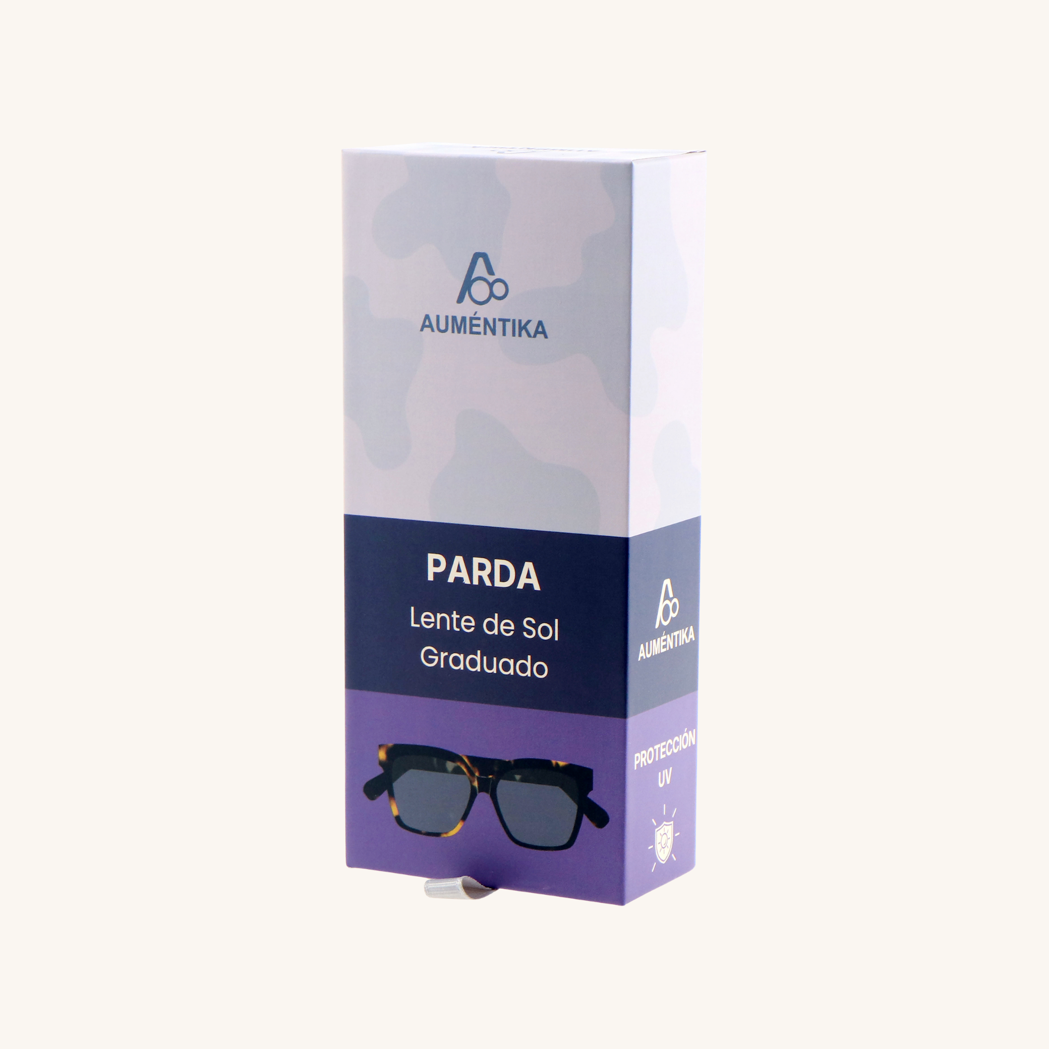 caja lentes de sol con aumento aumentika modelo parda
