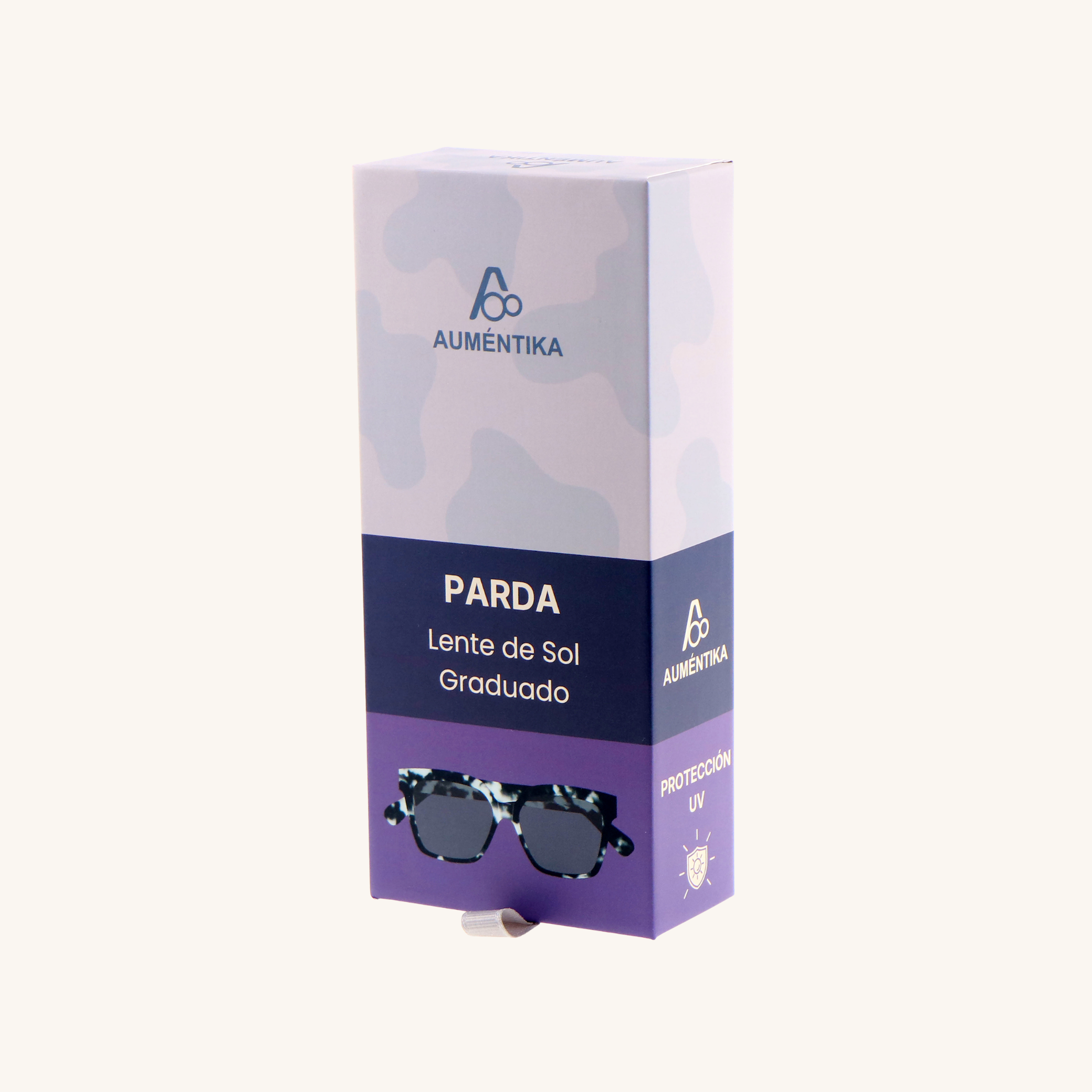 caja lentes de sol con aumento aumentika modelo parda